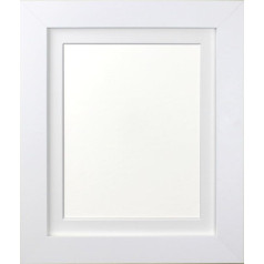 FRAMES BY POST London Photo Frame Wood White 21 x 10 for 3 Images 7 x 5 Inches