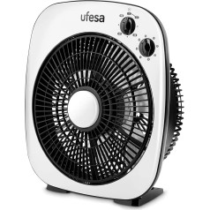 UFESA BF5030 Table or Floor Fan, Alloy Steel, White, 25 cm