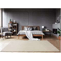 Bella Living Room Rug, 100 % Polyester, Anthracite, 200 x 290 cm