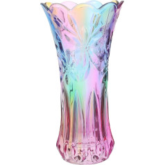 NOLITOY Glass Flower Vase Crystal Glass Rainbow Vase Modern Minimalist Decorative Vase Home Decor Vase Wedding Table Decoration