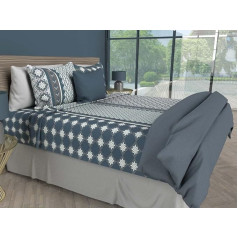 Soleil d'ocre 4-Piece Bed Linen - Blue - 260 x 300 cm