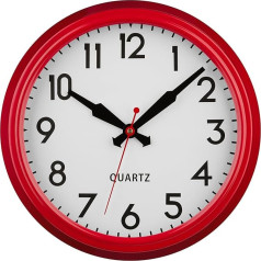 Premier Wall Clock Metal Red 38 x 10 x 38 cm