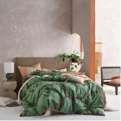 Linen House Livia Duvet Set, Green, Double