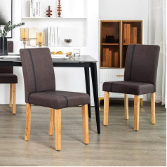 Aleavic Dining Room Chairs, Set of 2, Modern Kitchen Chairs, Upholstered Chairs, Living Room Chairs, Dining Room Chairs with High Backrest, Solid Wood Legs, 150 kg Load Capacity