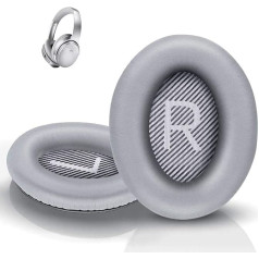 Tviewsmart Replacement Ear Pads for Bose Quietcomfort 35 Headphones - Compatible with QC 45 QC35 ii QC25 QC15 Ae2 Ae2i Ear Headphones Comfortable and Durable (Silver)
