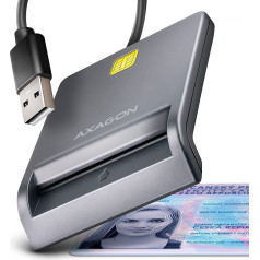 Axagon Cre-sm3t ID karšu lasītājs usb, kabelis 1,3 m