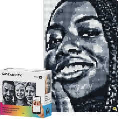 Mozabrick Set M - Clamp Building Block Mosaic Photo Kit, Personalised Gift, Custom, Picture Building Kit, Pixel Art Plug-In Building Block Painting