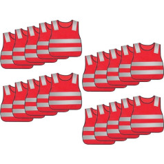 AIEOE Children's Safety Vest High Visibility Reflective Vests Velcro Safety Vests for Running Cycling Jogging Pack of 5/10/15/20