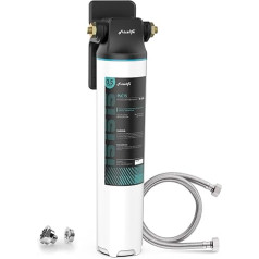 Frizzlife SW15 Undermount Water Filter System, NSF/ANSI 53&42 Certified, Reduces 99.99% Lead, Chlorine, Bad Taste and Odor, Direct Connection, 16K Gallons, High Capacity, 0.5 Micron