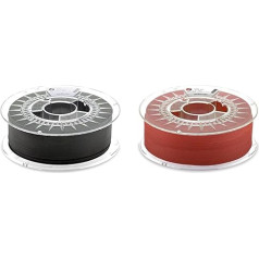 extrudr® XPETG Matte Diameter 1.75 mm (1 kg) 'Black' - 3D Printer Filament - Made in Austria & XPETG Matte Diameter 1.75 mm (1 kg) 'Red' - 3D Printer Filament - Made in Austria