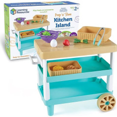 Learning Resources Resources-LER9752 New Sprouts Preparation and Storage Island, 2 Years, Kitchen Accessories, 6-Piece Toy Food, Multi-Colour (LER9752)