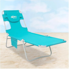 #WEJOY Folding Sun Lounger with Reading Window, Deck Chair Foldable 5-Position Adjustable Backrest, Lightweight Garden Lounger with Headrest, Beach Lounger, Foldable for Beach, Garden, Patio, Camping