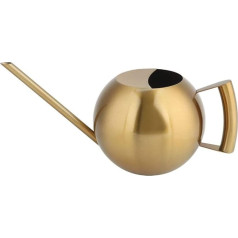 TOPINCN 1 Litre Watering Can Stainless Steel Spreading Pot Long Mouth Garden Flowers Plants Flower Tool Humidity Increased (Gold)