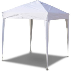 SANHENG Pop Up Gazebo Heavy Duty Waterproof Garden 3x3m Weatherproof Gazebo with Steel Frame Travel Bag and 4 Leg Weight Bags (White)