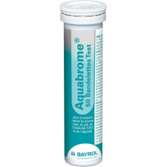 Bayrol Aquabrome Quicktest - 50 Teststreifen zur Messung von Brom-Gehalt, pH-Wert, Alkalinität und Gehalt an Desalgin Weiss