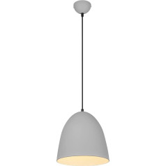 Reality Leuchten Tilda R30661011 Pendant Light Metal Shade Matte Grey Excl. 1x E27