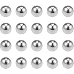 sourcing map Precision Balls 1/4 Inch Fixed Chrome Steel G10 for Ball Bearings Key Ring Wheel Pack of 50