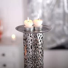 Casablanca Floor Light Purley Metallic Antique Silver Height 100 cm
