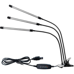 71-301# Augu audzēšanas statīva lampa ar klipu trīskārša