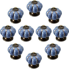 Fbshop (TM) 10pcs Creative Beautiful Pumpkin Shape Ceramic Door Knob Cupboard Drawer Pull Handle Kitchen Cabinet Door Drawer Locker Pull Handles, Cabinet, Cupboard, Bedroom Children Decorative