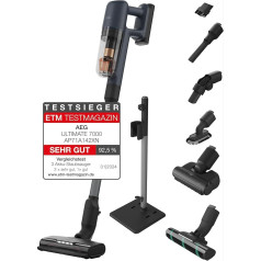 AEG ULTIMATE 7000 AP71A142XN Cordless Vacuum Cleaner Test Winner / Extra Powerful / Ultralight 2.2 kg / Up to 40 Minutes Running Time / 120 m² / 5-Stage Filtration / Battery Changeable / All Floors /