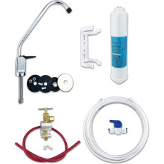 Finerfilters, Trinkwasser-Filtersystem, für klares, leckeres und gut riechendes Wasser vom Hahn, mit stilvollen Chrom-Hebelwasserhahn
