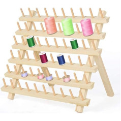 Haitral Folding Yarn Rack 60 Sewing Thread Bobbins Organizer Storage Bobbins Storage Tools for Sewing Crafts Gift