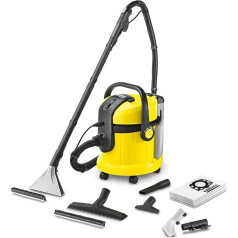 Kärcher SE 4001 Plus Vacuum Cleaner for Cleaning Hard Surfaces, Textile Surfaces and Upholstery, with Carpet Washing Nozzle, Upholstery Washing Nozzle, Wet Dry and Dry Nozzle, Crevice Nozzle