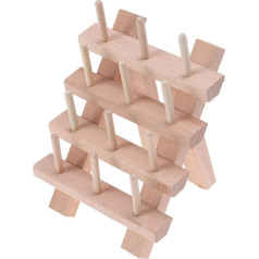 PRETYZOOM 12 Thread Holder Hair Braid Spool Wood Mesh Divider Stand Spool Foldable Beech Spool Yarn Organiser Wire Frame Rack for Quilting Craft Sewing Embroidery
