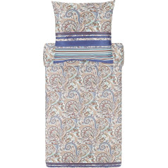 Bassetti NOTO 9321843 Bed Linen + 1 Pillowcase Made of 100% Cotton Satin in Grey G1, Dimensions: 135 x 200 cm + 1 K 80 x 80 cm