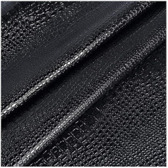 NIANTONG Faux Leather Fabric Crocodile Pattern Shiny PU Faux Leather Upholstery Fabric Sold by the Metre 138 cm Wide for Sofa Chair Seat Cover, Furniture, DIY Crafts (Colour: Black)