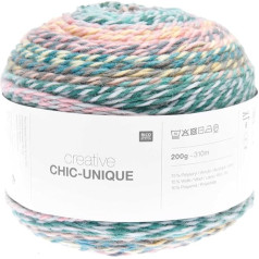 Rico Design Creative Chic-Unique Bobbel Gradient Wool Needle Size 6 mm for Knitting and Crocheting, 200 g (14 Summer)