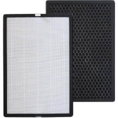 PUREBURG Replacement HEPA with Activated Carbon Filter, Compatible with Aiibot EPI188 Air Purifier, Pack of 2 3-Stage Filtration