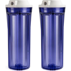 iSpring Water Filter Housing for Reverse Osmosis System (2 Water Filter Housings, Transparent)