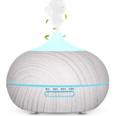 WD&CD Aroma Diffuser Humidifier 300 ml Ultrasonic Nebulizer, Fragrance Lamp, Oil Diffuser with 7 Colours LED Waterless Automatic Shut-Off Compatible for Bedroom, Office, Yoga, Spa