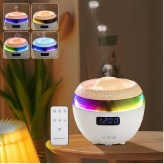 Multifunctional Volcano Humidifier, 2 Colours Flame Diffuser Humidifier with Night Light, Remote Control and Volume Control, Electric Aromatherapy Diffuser for Yoga Spa