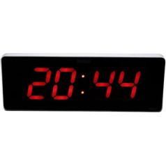 Fdit Calendar Clock, 14 Inch Extra Large Display LED Digital Desk Alarm Clock Day Clock Temperature Wall Clocks (36 x 13 x 3 cm Hours + Minutes Calendar)