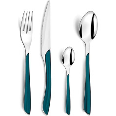 Amefa 2214GFPA10C40 Eclat 24-Piece Cutlery Set in Duck Blue Stainless Steel