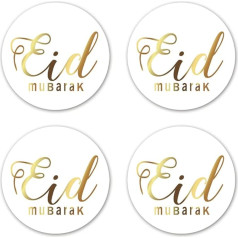 SWSATYW 96pcs Glitter Eid Mubarak Stickers Eid Party Decorations Ramadan Party Supplies