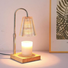 Shulltji Candle Warmer Lamp, Candle Warmer Lamp with 2/4/8h Timer, Dimmable Electric Oil Burner, Electric Fragrance Lamp for Home, Bedroom, Decoration (2 Bulbs)