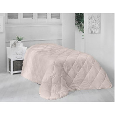 ABAKUHAUS Microfibre Down Alternative Comforter, Brushed Super Soft and Breathable Blanket Square Quilted Bed Linen with Solid Colours Decoration for Master Guest Room, 173 x 230 cm, Cream