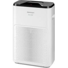CONCEPT Hausgeräte Perfect Air Smart CA1030 Air Purifier Room Air Purifier 200 m3/h 4-Stage Filtration HEPA-13 Dust Filter Ioniser Carbon Filter 99.9% Mobile App Black / White