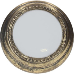 Keyhome Iron Photo Frame Round Gold Vintage Style with Plastic Display for Living Room Office Home (Diameter 22)