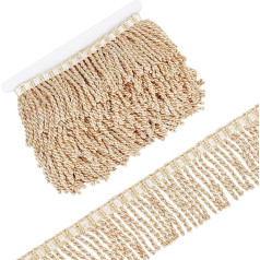 AHANDMAKER 6 m / 6.56 yards Bullion Fringe Trim, Curtain Fringe, Fabric Trims and Embellishments, Fabric Trims, Sewing, DIY Decoration for Curtains, Sofas, Clothes, Glod