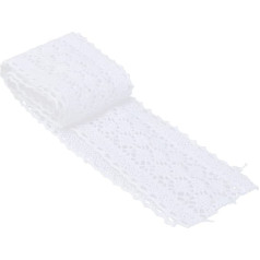FLEXMAN Spitzenband, 9,1 m, exquisites Muster, Vintage-Baumwoll-Spitzenborte für Hochzeitsdekorationen, Blumendesign, Geschenkpapier und Schmuckdesign (weiß)
