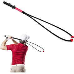 Dapuly Golf Swing Training Aid Rope, Portable Golf Swing Trainer Training Adjustable Handle Golf Posture Movement Correction Indoor Golf Training Equipment for Golf Club Beginners