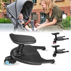 Vihir Buggy Board Running Board Suitable for Baby Jogger Travel Pram Pram for 2-6 Years Old Children, with a Maximum Load of 25 kg