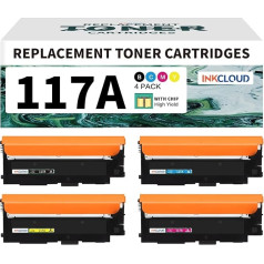 INKCLOUD 117A Replacement for HP 117A Toner Colour Set for HP Color Laser MFP 179fwg 178nwg 150nw 179fnw 178nw 150a 179 178 150 W2070A W2071A W2072A W2073A (Black, Cyan, Yellow, Magenta, 4.4