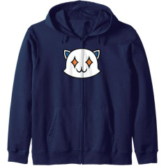 Fortnite Ghost Meowscles Cute Center Icon Hooded Jacket, blue