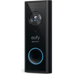 eufy Security, zusätzliche kabellose Video-Türklingel Akku, 2K HD,Türklingel mit Kamera-Funktion,Gebührenfreie Nutzung,Personenerkennung,Audiofunktion,kinderleichte Installation (HomeBase 2 notwendig)